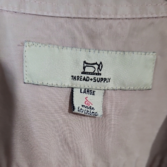 Thread & Supply Tan Shirt Dress With Fitted Waist - Picture 2 of 5